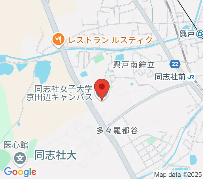 同志社女子大学 学芸学部音楽学科の地図