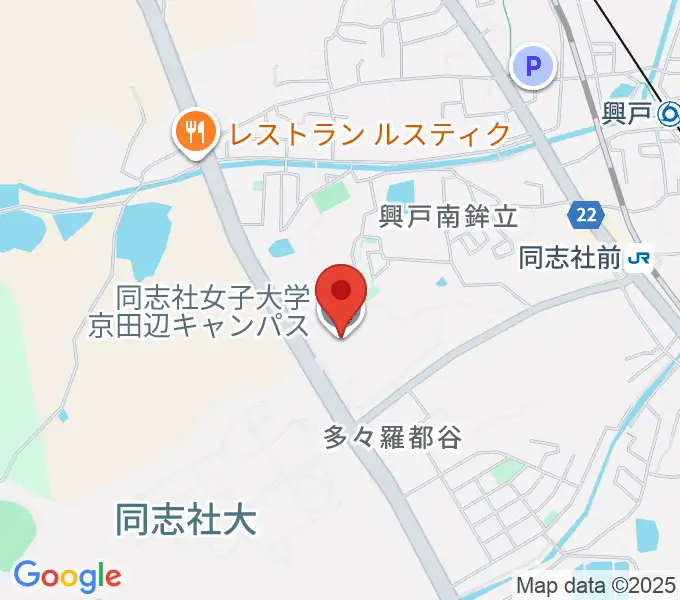 同志社女子大学 学芸学部音楽学科の地図