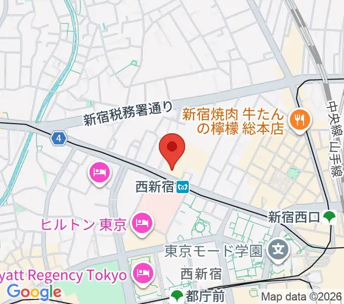 ムラマツ・フルート・レッスンセンター新宿の地図
