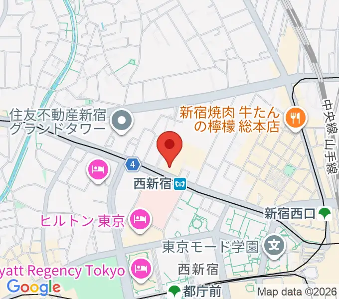 ムラマツ・フルート・レッスンセンター新宿の地図