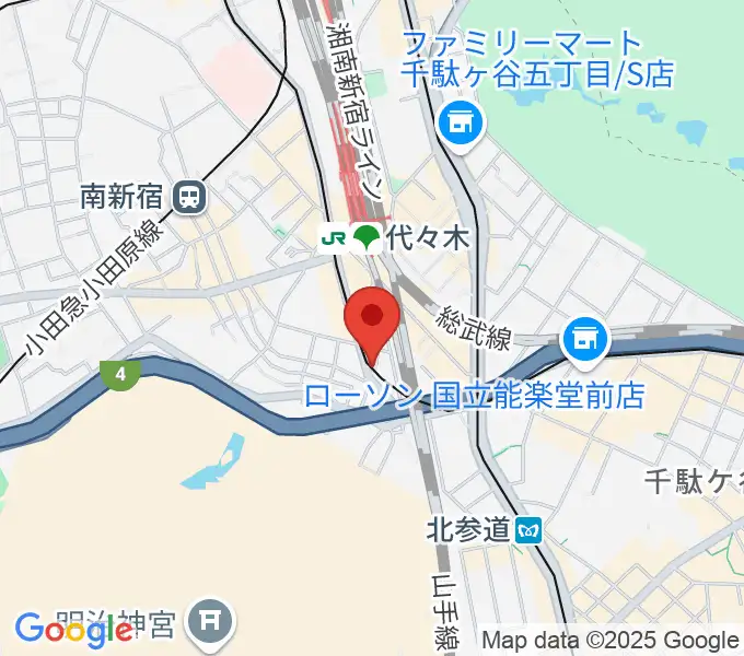 ルーツ音楽院の地図