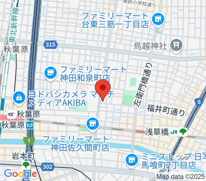 ホットミュージックスクールの地図