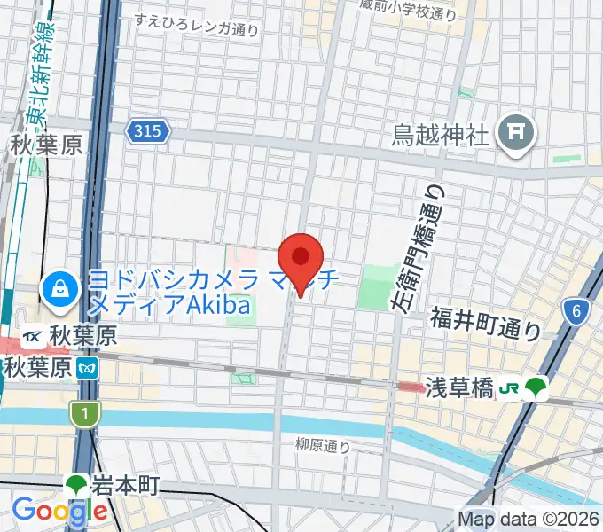 ホットミュージックスクールの地図