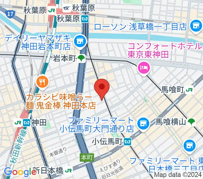 吉田ピアノスタジオの地図