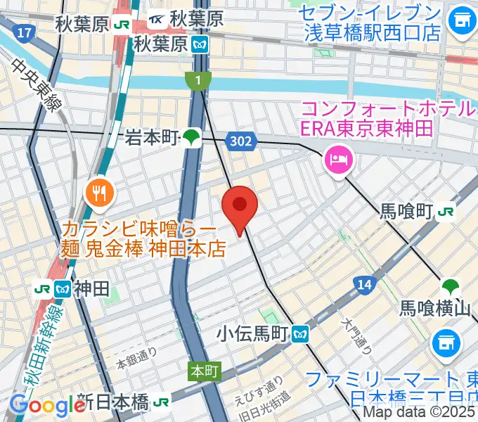 吉田ピアノスタジオの地図