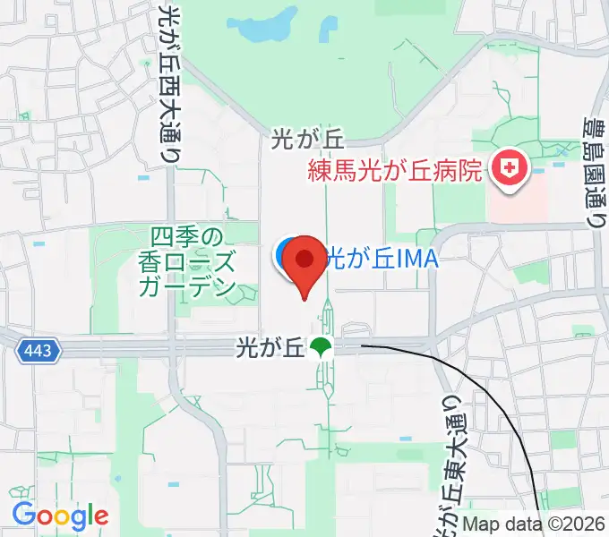 サクライ楽器ミュージックイン光が丘の地図