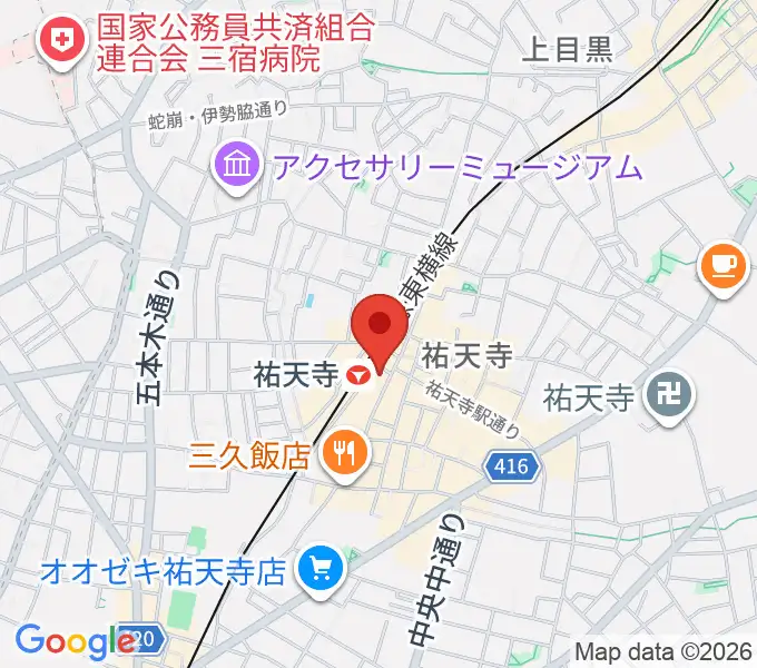 ポエポエ東京 ウクレレ教室の地図