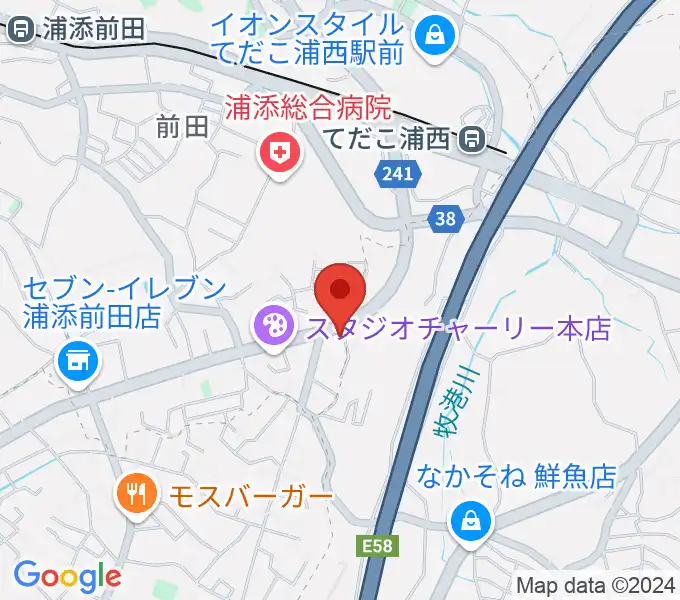 ムウギターアカデミーの地図