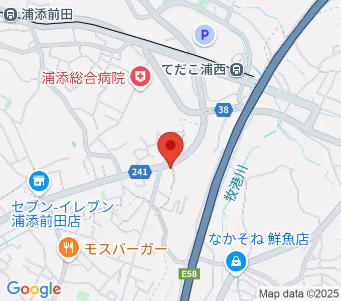 ムウギターアカデミーの地図