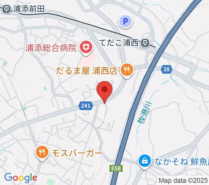 ムウギターアカデミーの地図