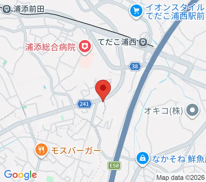 ムウギターアカデミーの地図