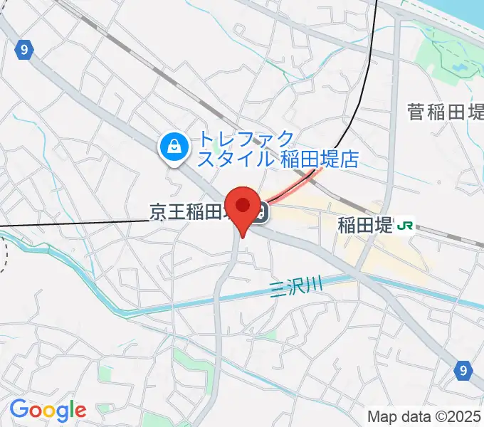 京王稲田堤音楽センターの地図