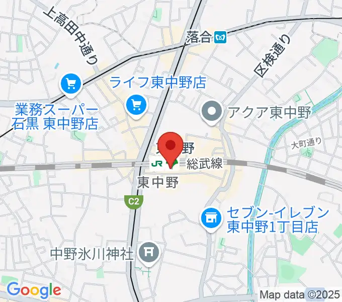 東中野 作曲塾の地図