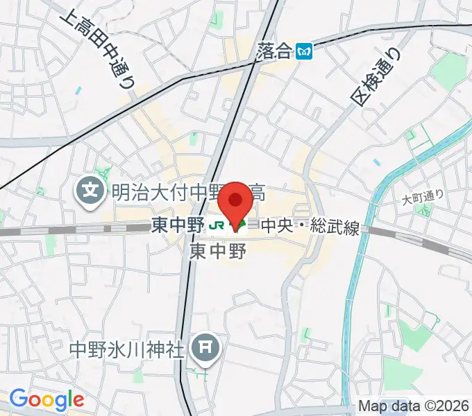 東中野 作曲塾の地図