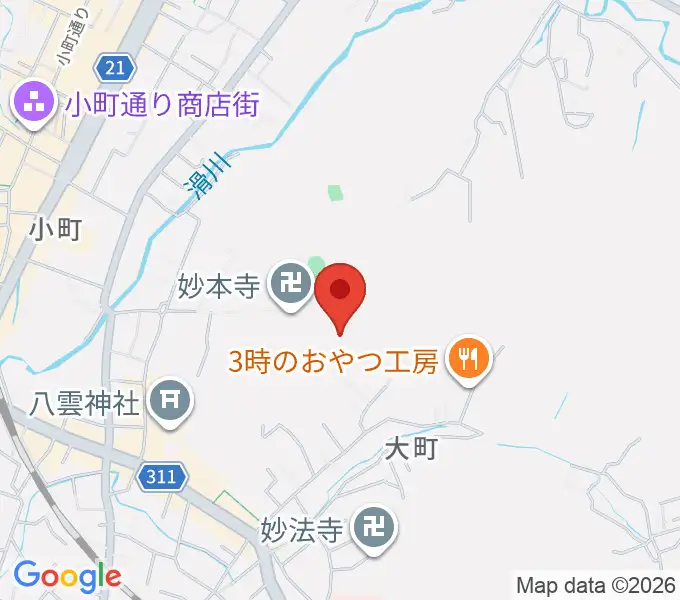 SIFレコーディングスタジオの地図