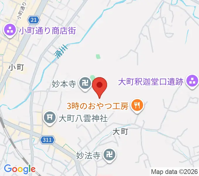 SIFレコーディングスタジオの地図