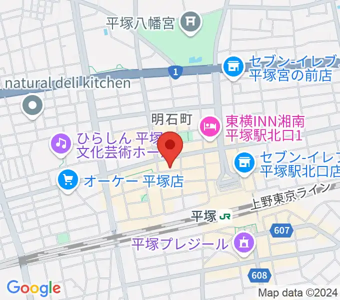 パプリカミュージックスタジオの地図