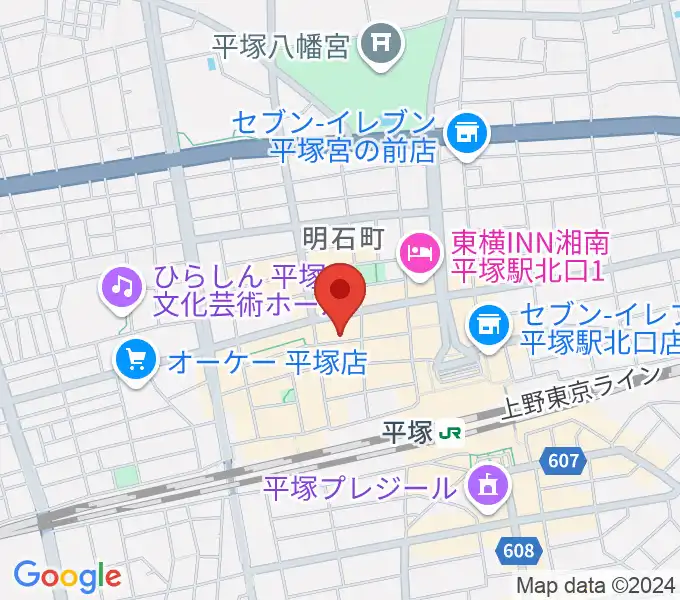 パプリカミュージックスタジオの地図