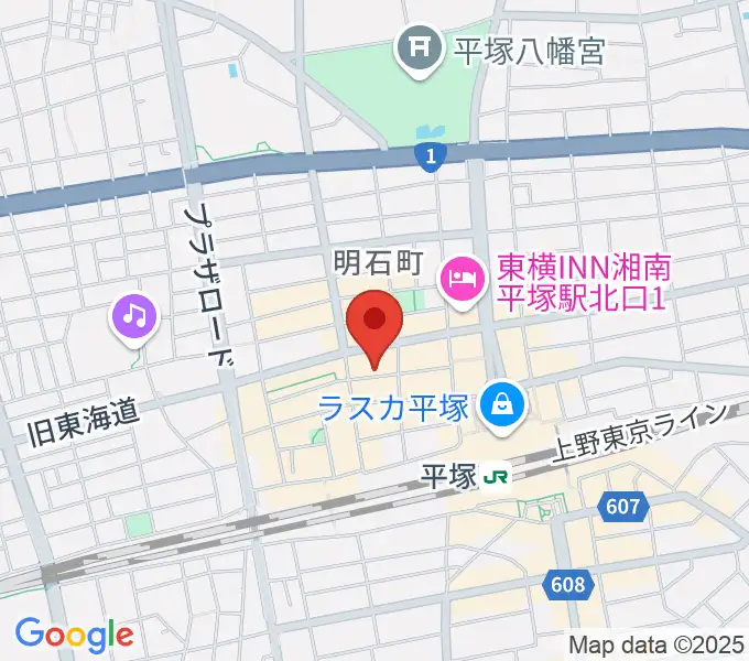 パプリカミュージックスタジオの地図