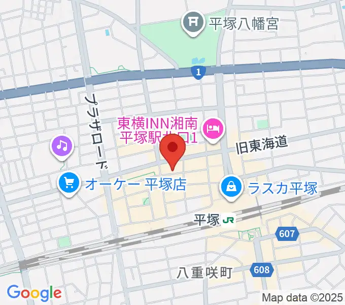 パプリカミュージックスタジオの地図