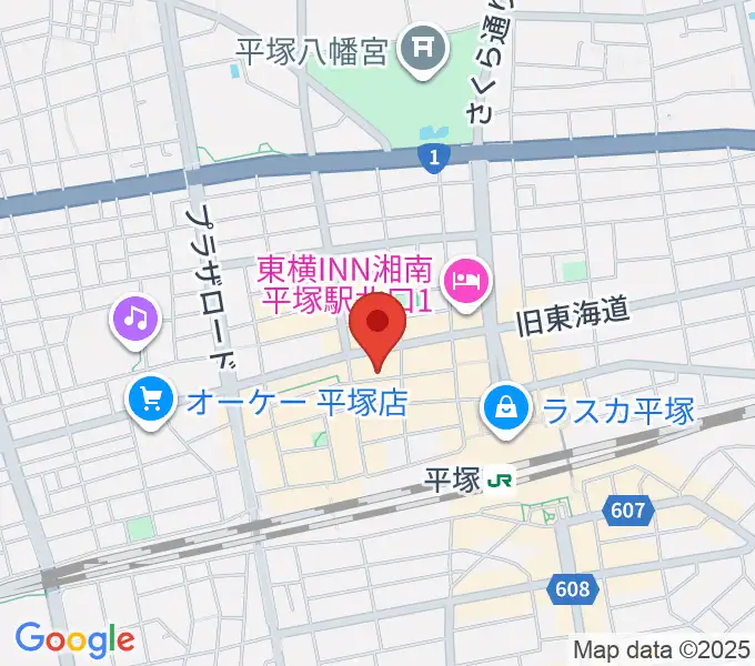 パプリカミュージックスタジオの地図