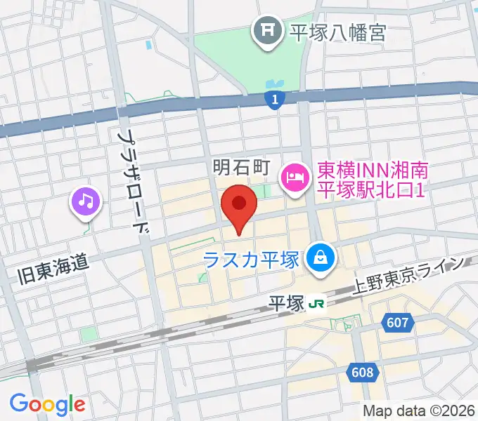 パプリカミュージックスタジオの地図