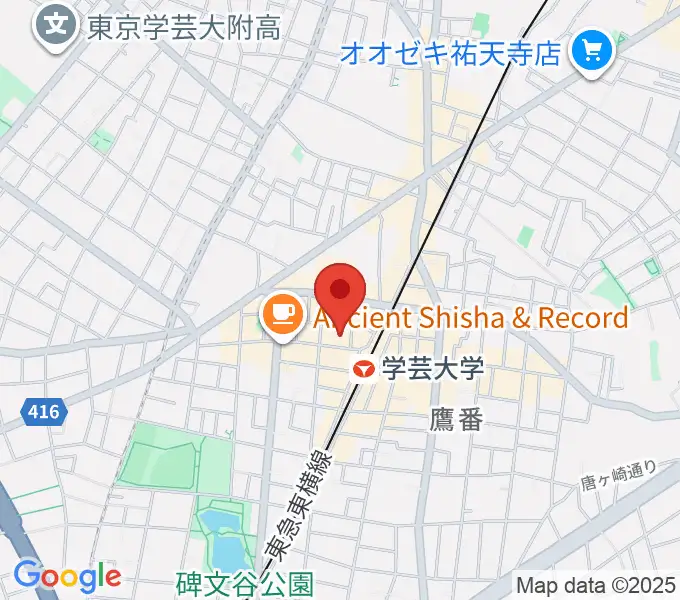 シェリーミュージックスクールの地図