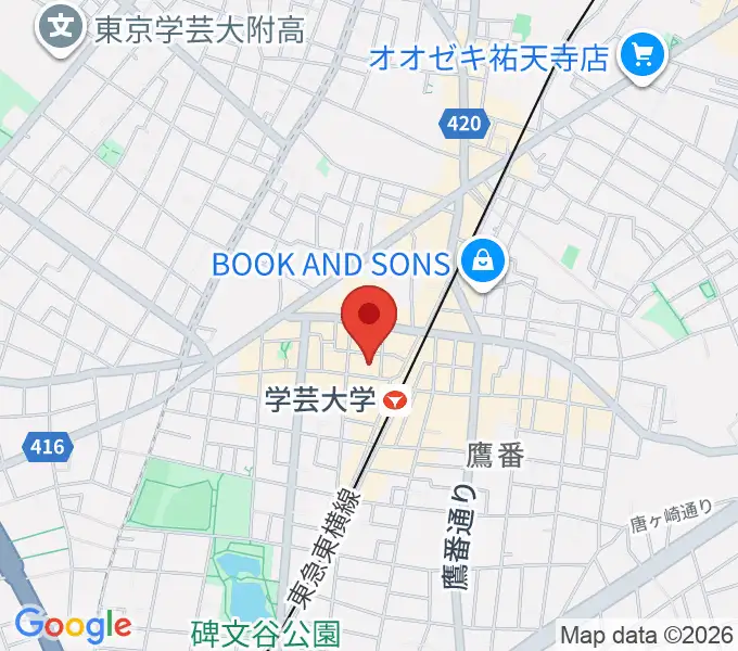 シェリーミュージックスクールの地図