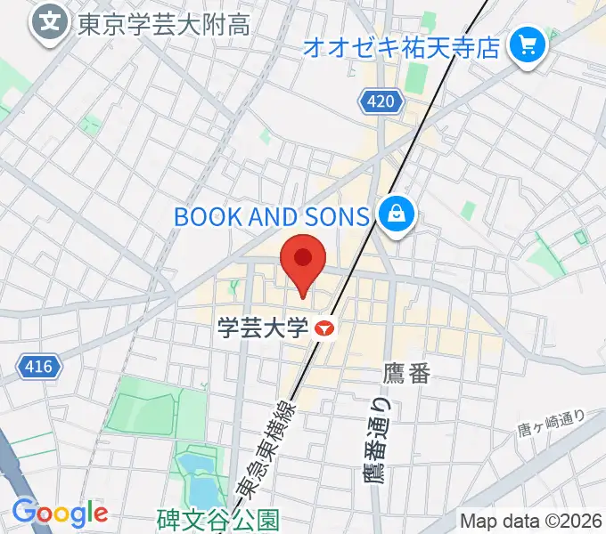 シェリーミュージックスクールの地図