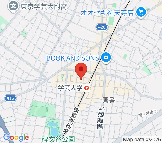 シェリーミュージックスクールの地図