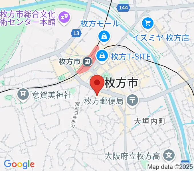 アズイズミュージック枚方店の地図