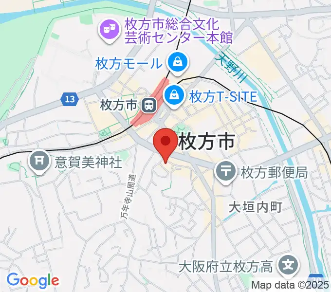 アズイズミュージック枚方店の地図