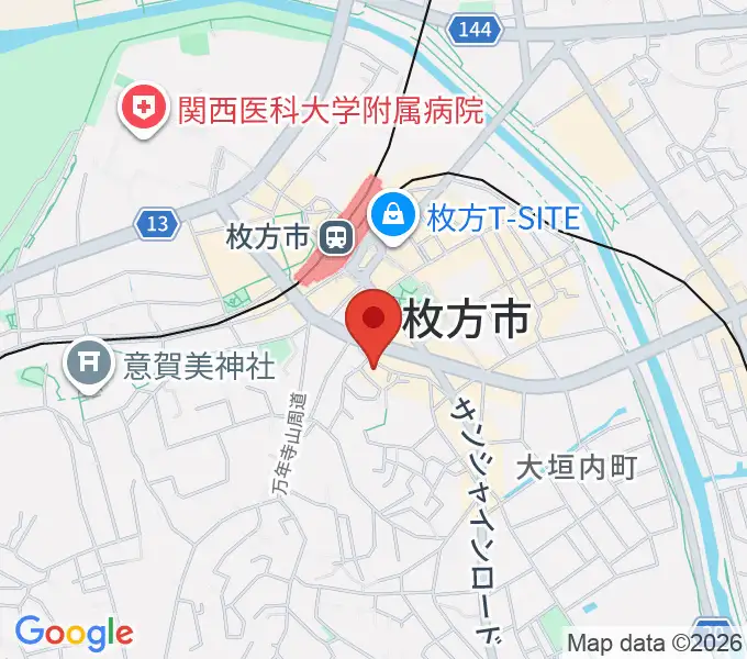 アズイズミュージック枚方店の地図