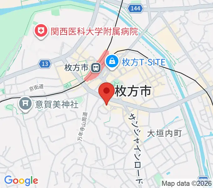 アズイズミュージック枚方店の地図