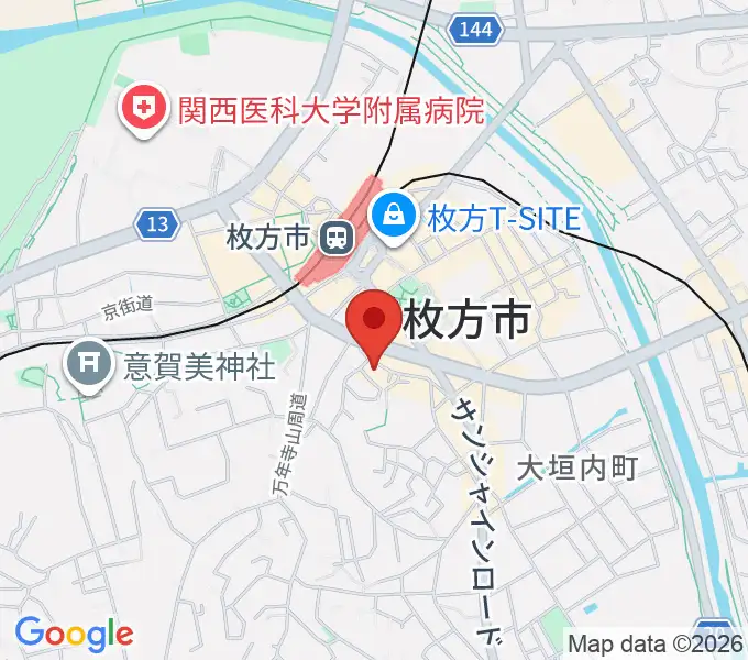 アズイズミュージック枚方店の地図