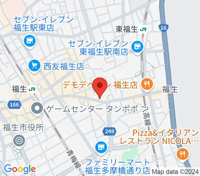 楽器工房キャットロックの地図