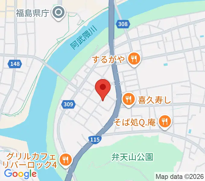レコーディングスタジオ・スイッチの地図
