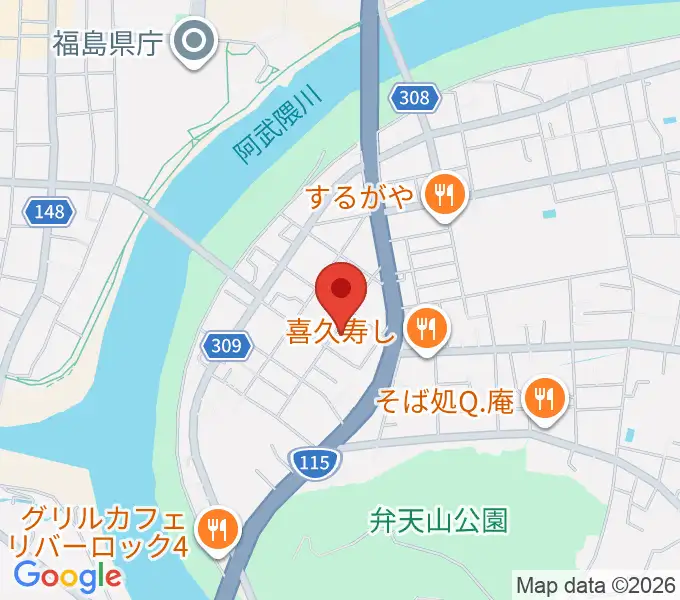 レコーディングスタジオ・スイッチの地図