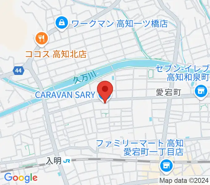 高知キャラバンサライの地図