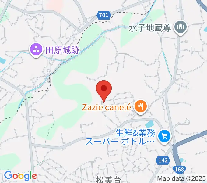 浦恩城音楽教室の地図