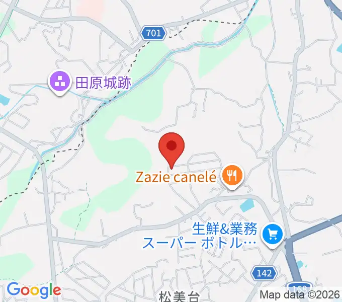 浦恩城音楽教室の地図