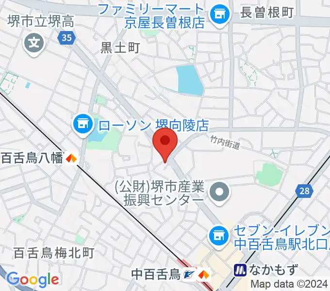 音楽スタジオmoaの地図