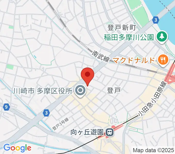 [移転]スタジオウェイクフィールド[登戸]の地図