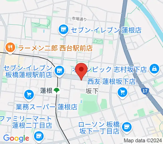 エアーサウンドスタジオの地図