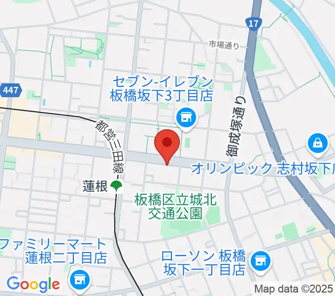 エアーサウンドスタジオの地図