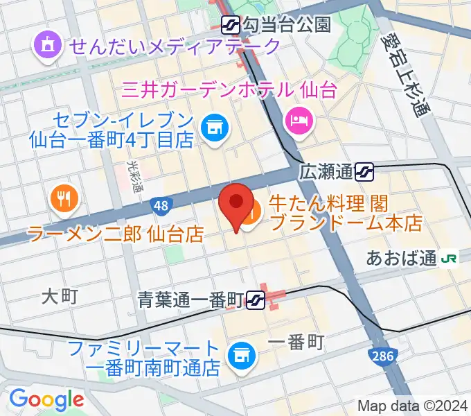 仙台darwinの地図