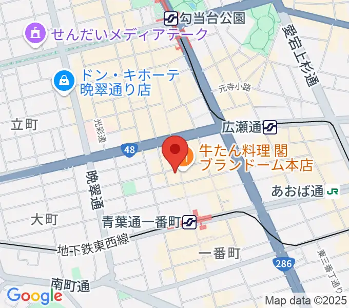 仙台darwinの地図