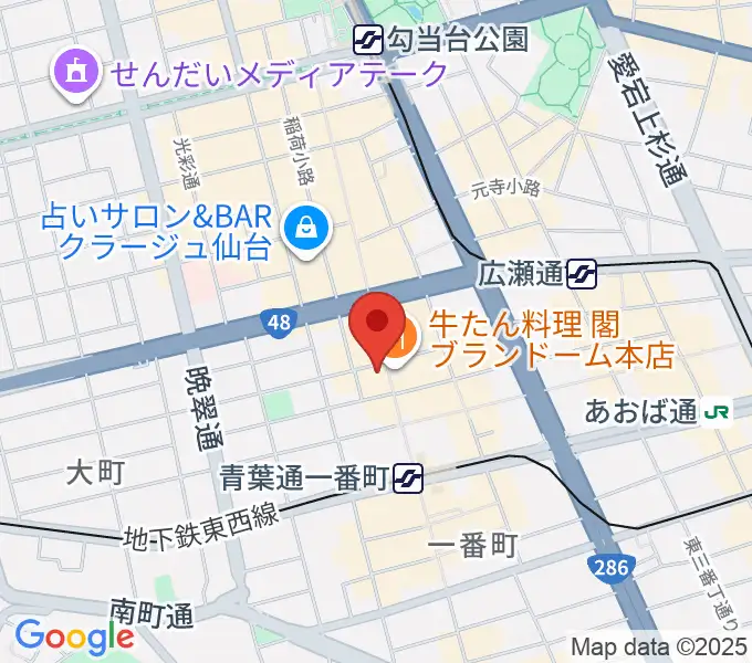 仙台darwinの地図