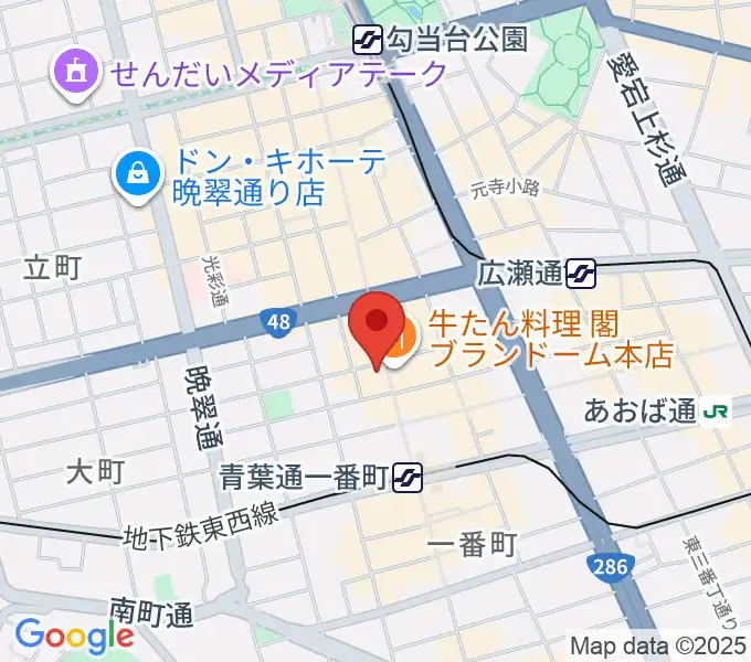 仙台darwinの地図