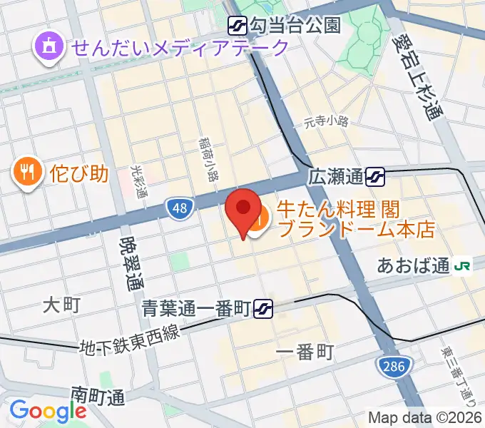 仙台darwinの地図